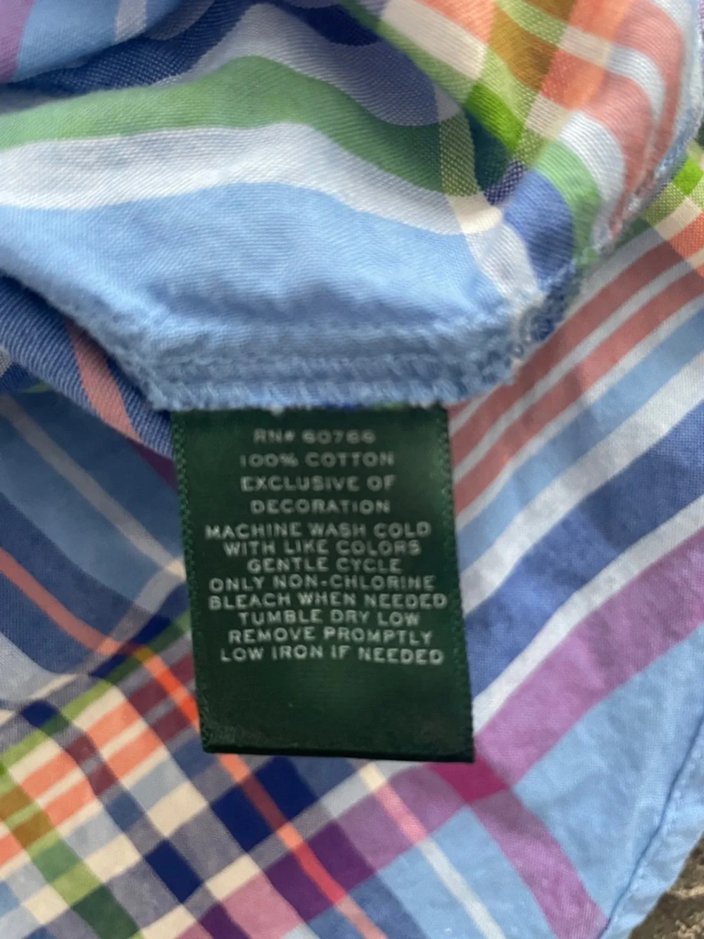 RALPH LAUREN Women’s Preppy Lightweight 3/4 Sleeve Long Plaid Button-Down Shirt - Picture 7 of 11